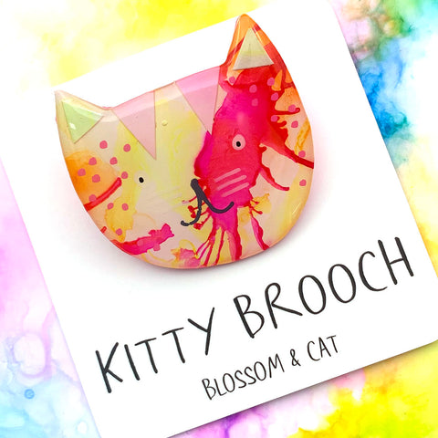 Kitty Brooch · Mixed Media · 77