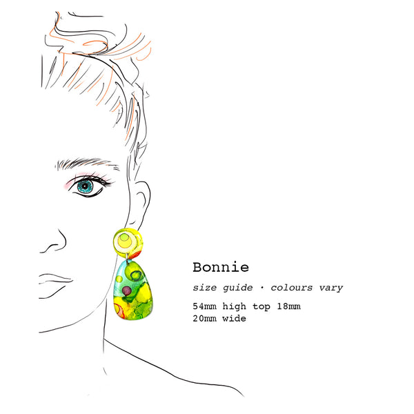Ink + Resin Earring · Bonnie · 23