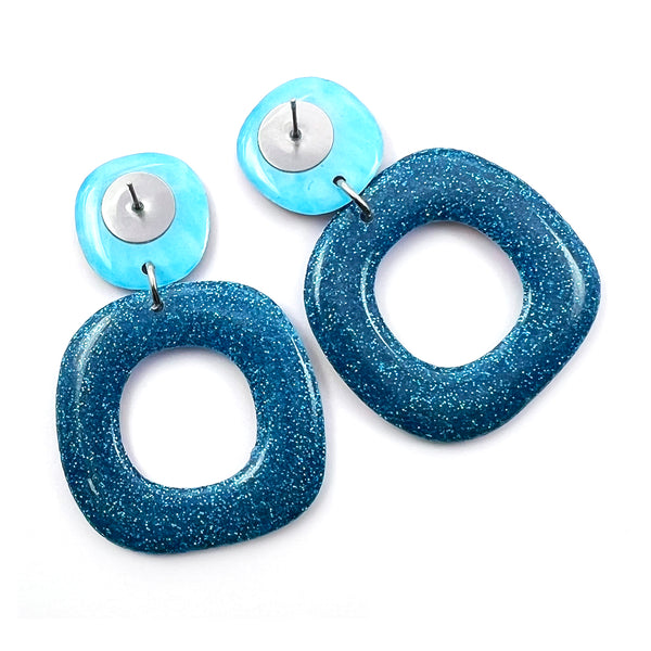 Ink + Resin Earring · Dolly · Seaside · 33