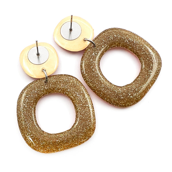 Ink + Resin Earring · Dolly · Seaside · 34