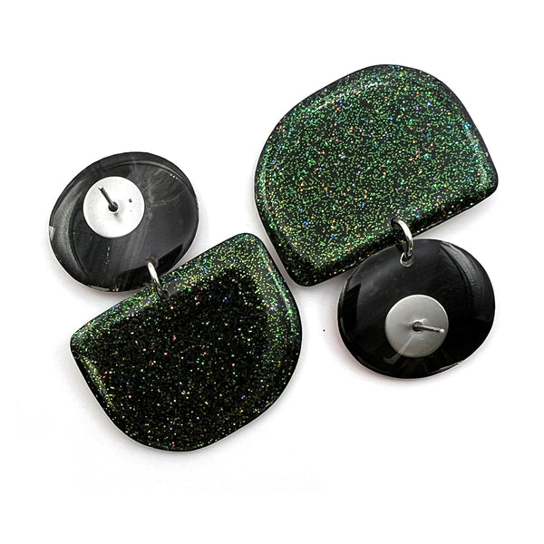 Ink + Resin Earring · Ivy · 02