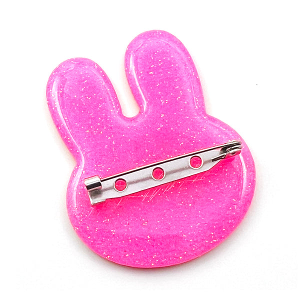 Bunny Brooch · Inky Resin · 12