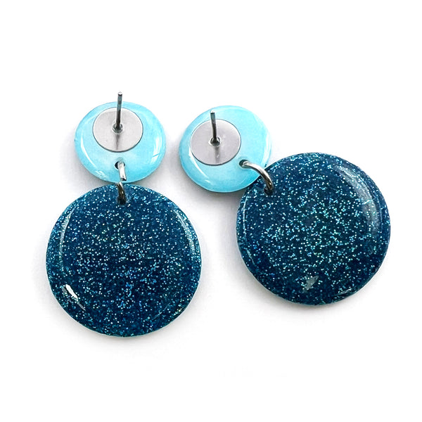 Ink + Resin Earring · Moondrop · Seaside · 43