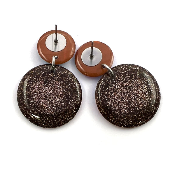 Ink + Resin Earring · Moondrop · Seaside · 38