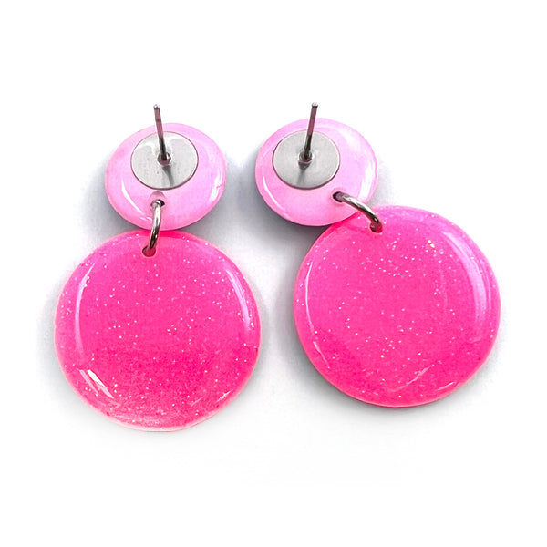 Ink + Resin Earring · Moondrop · Seaside · 17