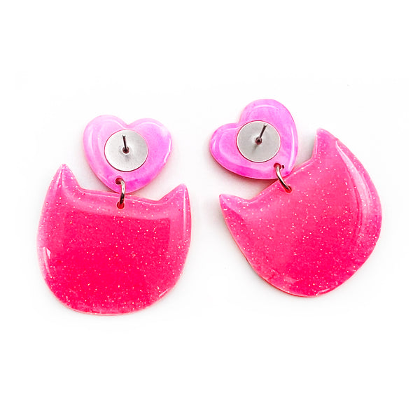 Ink + Resin Earring · Colour Kittens · 69