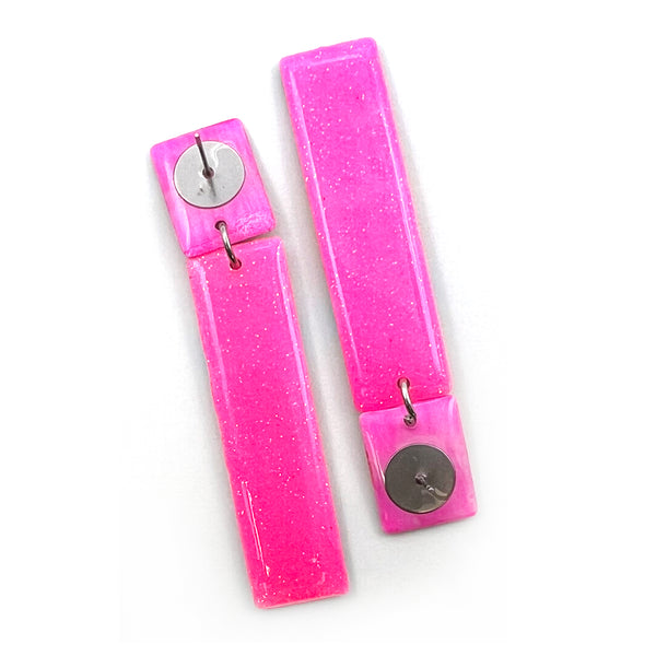 Ink + Resin Earring · Twiggy · Seaside · 11