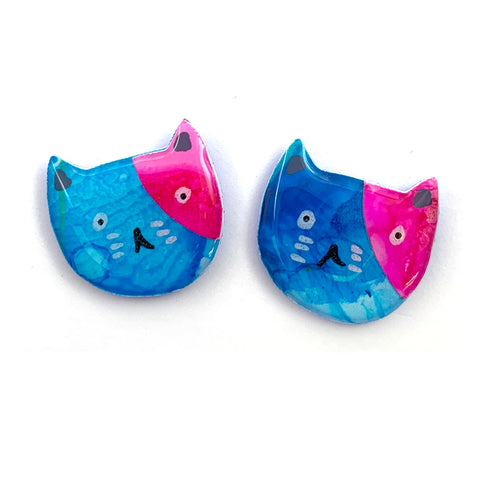 Ink + Resin Stud · Kitty · 01