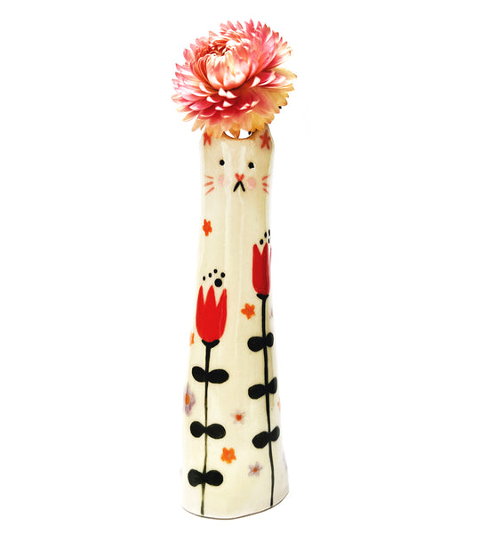 Tall Cat Vase · Tulip · 101