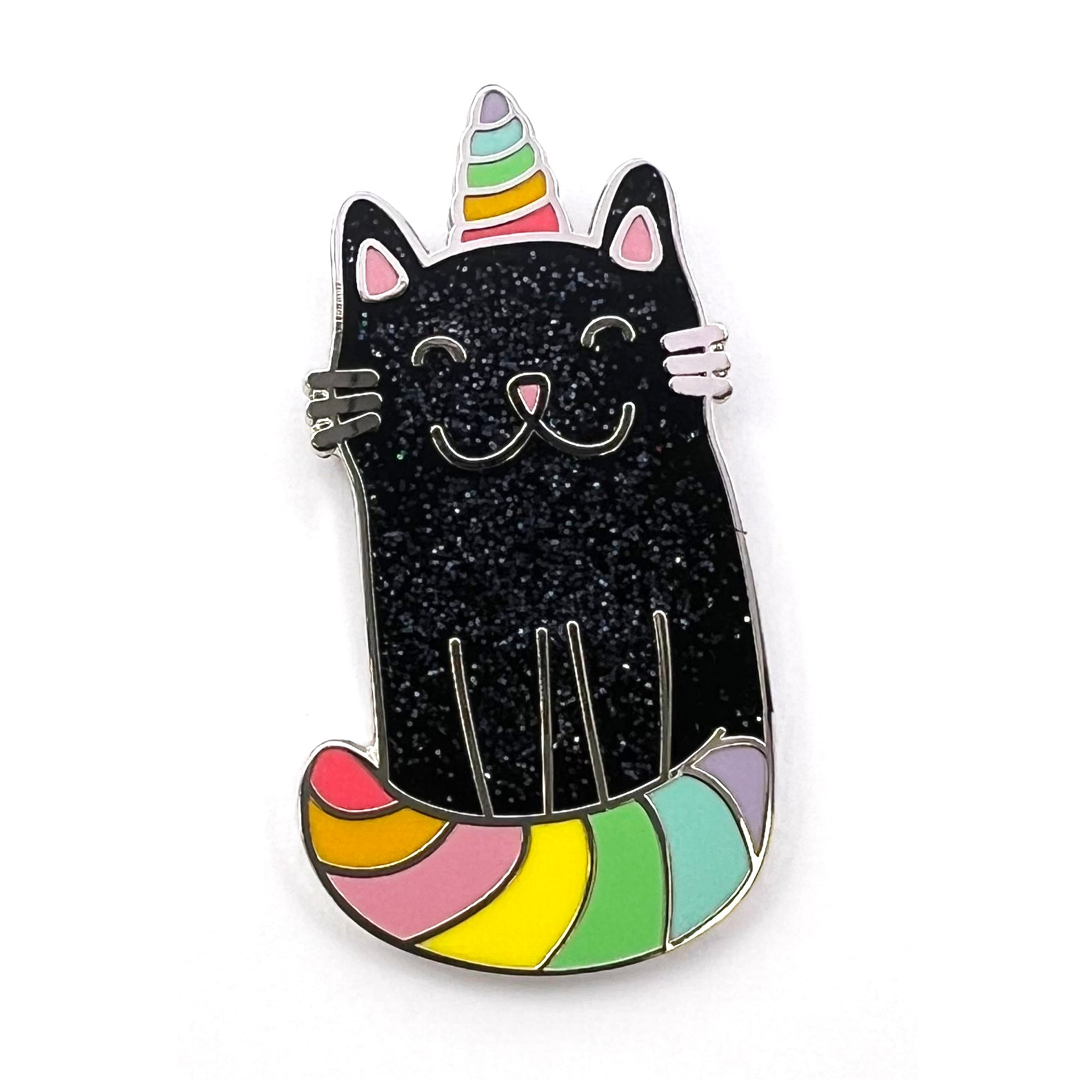Enamel Pin · Rainbow Caticorn · Choose Your Colour