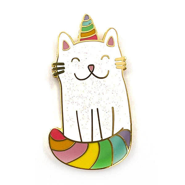 Enamel Pin · Rainbow Caticorn · Choose Your Colour