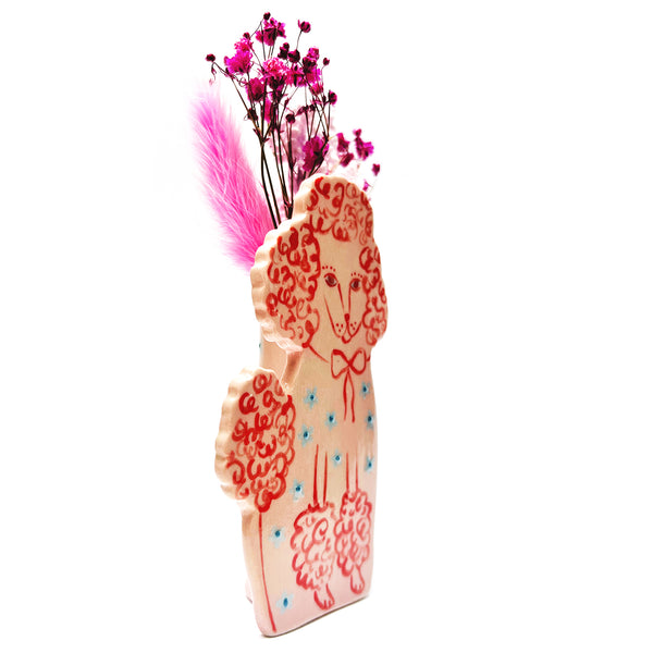 Fancy Poodle Vase · Pink · 101