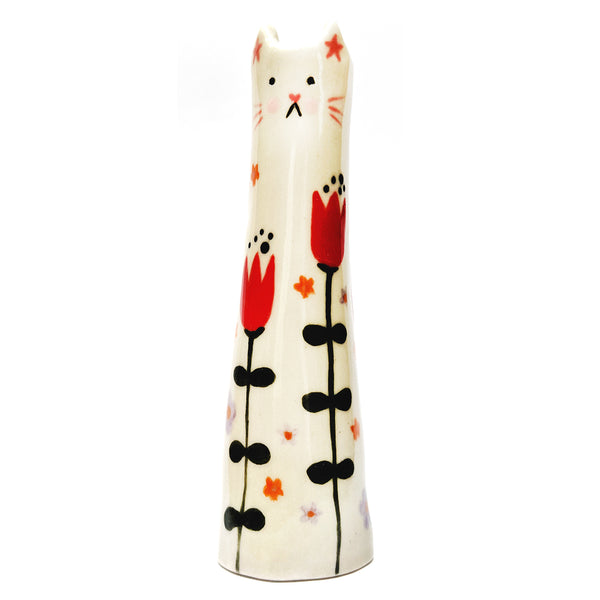 Tall Cat Vase · Tulip · 101