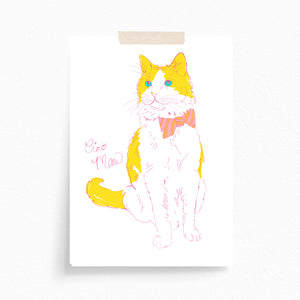 Greeting Card · Colourful Cats · Yellow · Ciao Meow