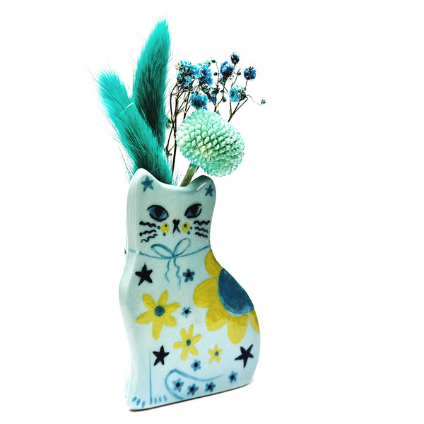 Paris Cat Vase · Blue · 102