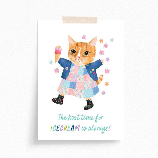Greeting Card · The Best Time for Ice Cream