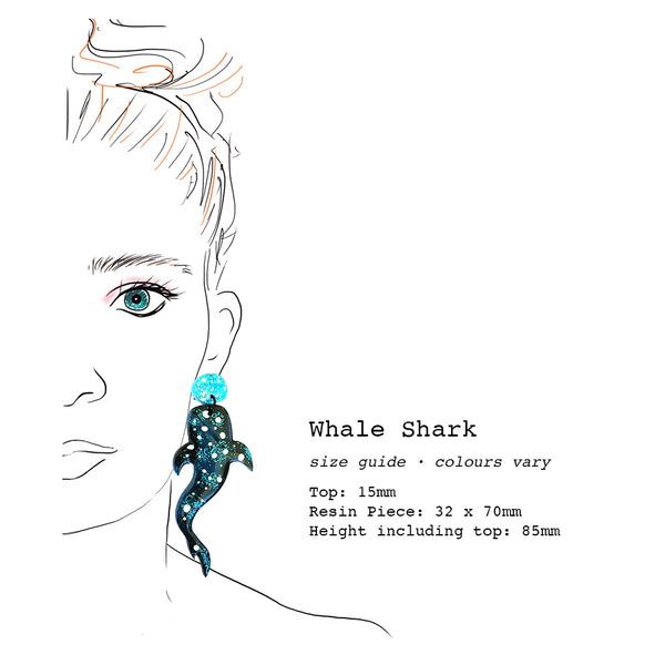 Resin Earring · Coral Garden · Whale Shark
