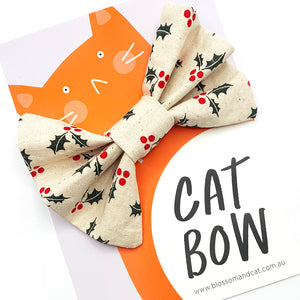 Cat Bow · For Collar · Holly Large Print