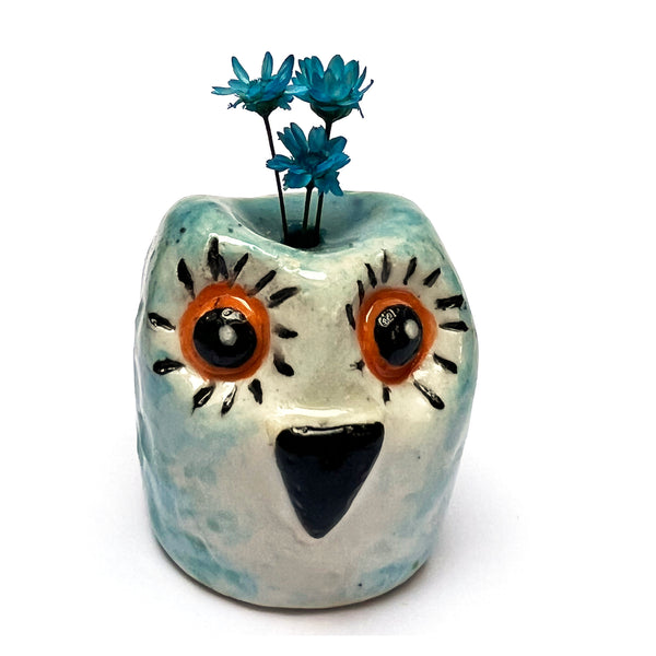 Owlet Vase · Mini · Blue · 106