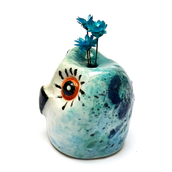 Owlet Vase · Mini · Blue · 106