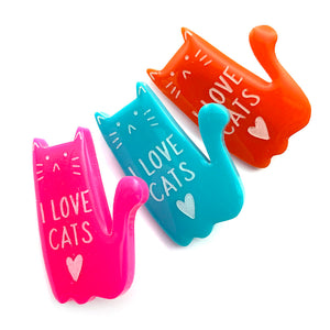 Kitty Brooch · I Love Cats