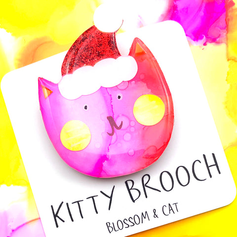 Kitty Brooch · Santa Paws · 08