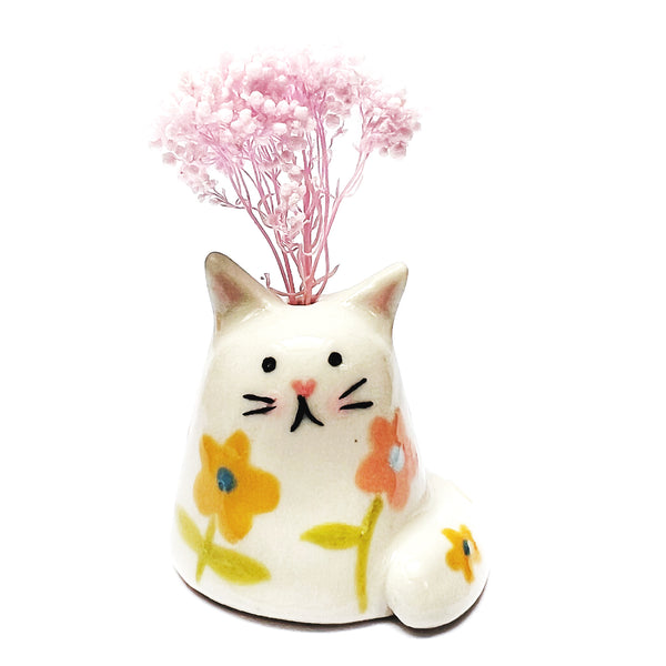 Cat Vase · Mini · For Flowers or Whiskers · Stonewear · 108