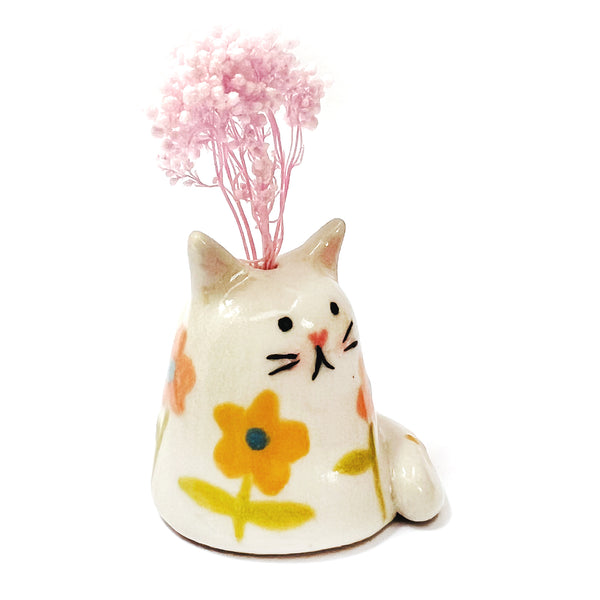Cat Vase · Mini · For Flowers or Whiskers · Stonewear · 108