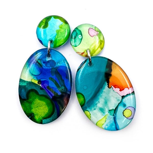Ink + Resin Earring · Pippy · 09