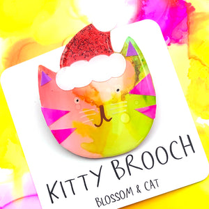 Kitty Brooch · Santa Paws · 09