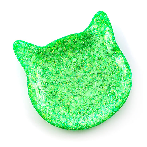 Kitty Trinket Dish · Green · 10