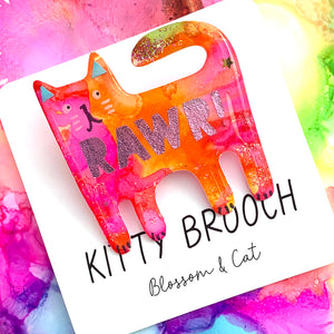 Kitty Brooch · Inky Resin · RAWR! · 10