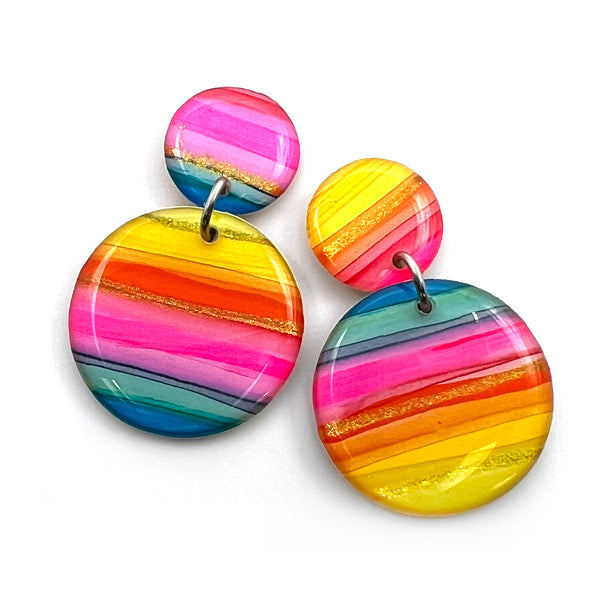 Ink + Resin Earring · Moondrop · Seaside · 10