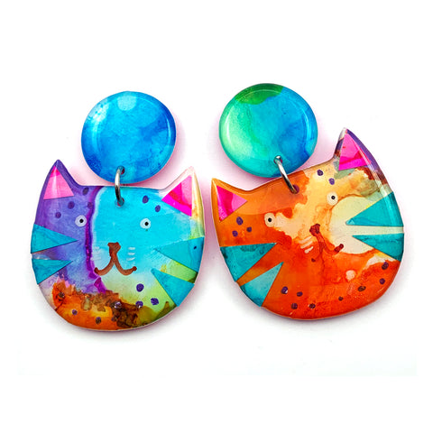 Ink + Resin Earring · Colour Kittens · 11