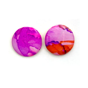 Ink + Resin Stud · Round · Medium · 15mm · 11