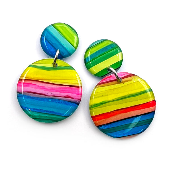 Ink + Resin Earring · Moondrop · Seaside · 11