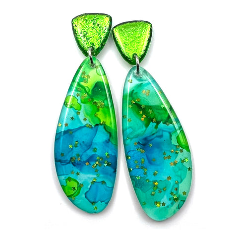 Ink + Resin Earring · Petal · 113