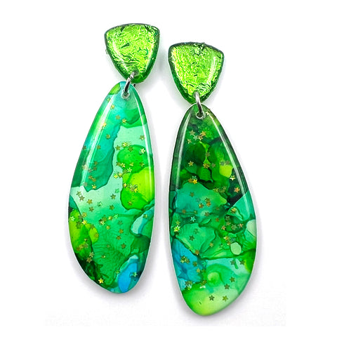 Ink + Resin Earring · Petal · 114