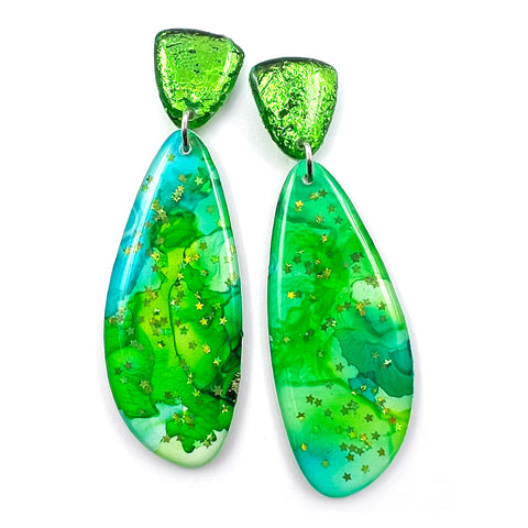 Ink + Resin Earring · Petal · 116