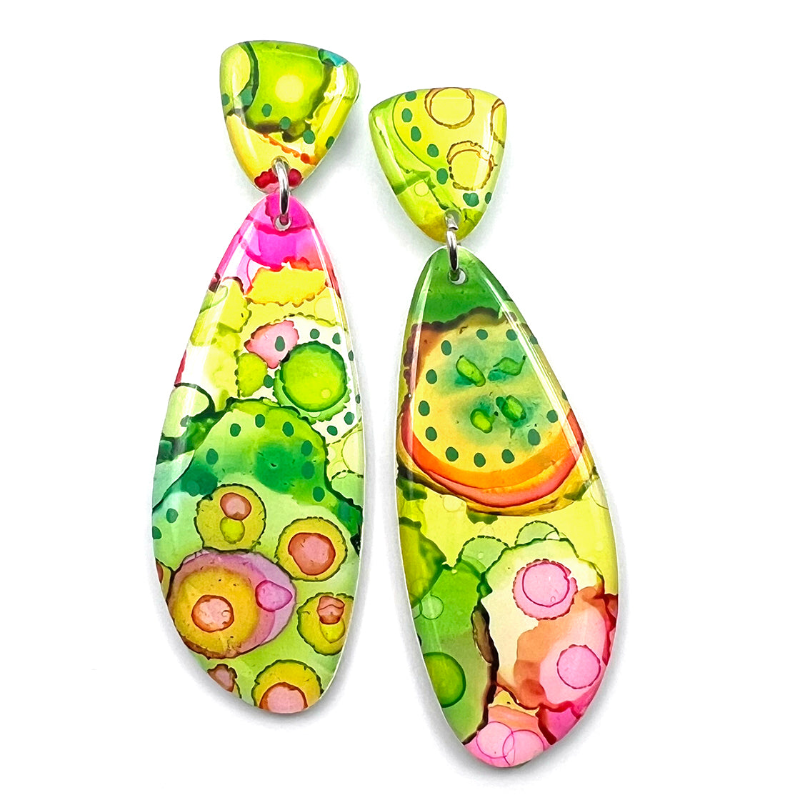 Ink + Resin Earring · Petal · 117