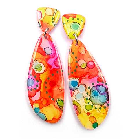 Ink + Resin Earring · Petal · 119