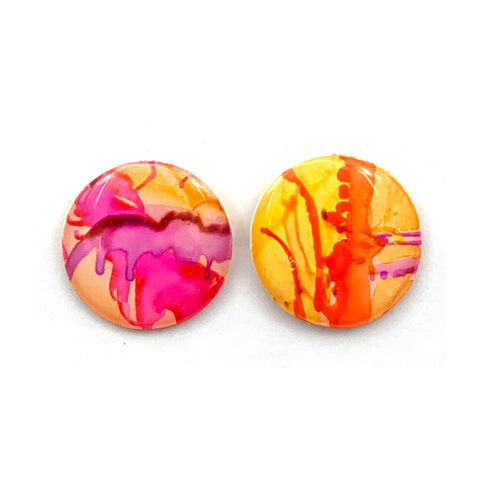 Ink + Resin Stud · Round · Medium · 15mm · 12