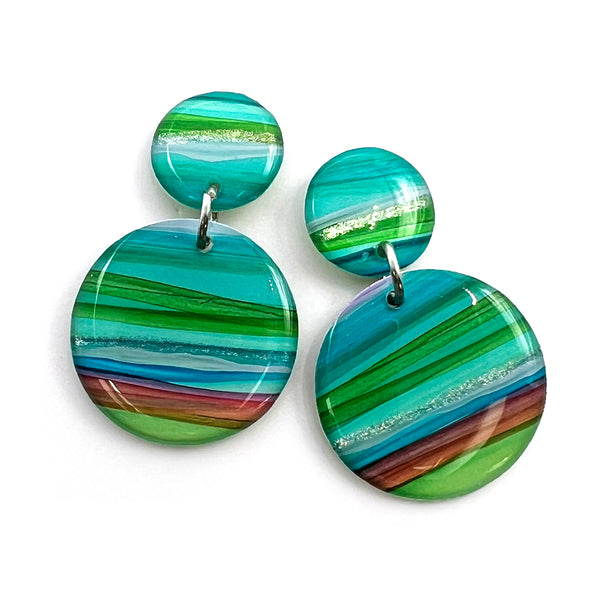 Ink + Resin Earring · Moondrop · Seaside · 12