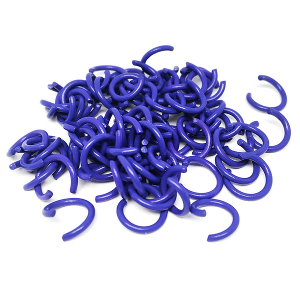 Coloured Jump Rings · 8mm · Violet · 100 pieces