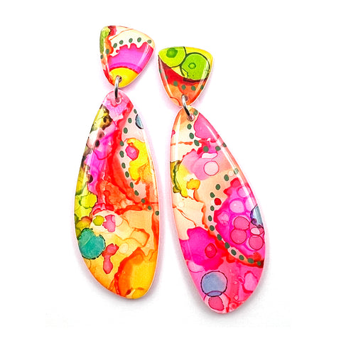 Ink + Resin Earring · Petal · 120