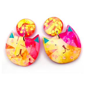 Ink + Resin Earring · Colour Kittens · 14