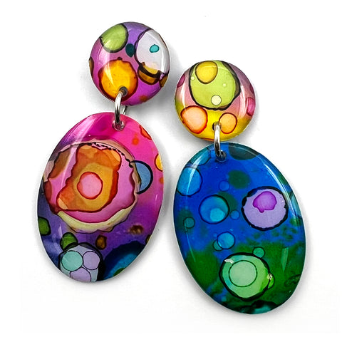 Ink + Resin Earring · Pippy · 14