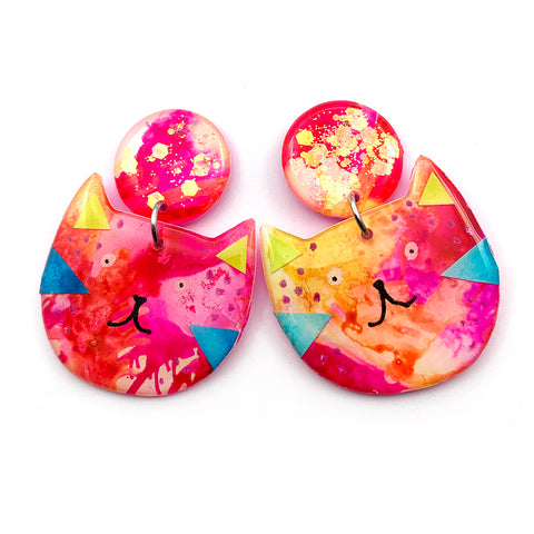 Ink + Resin Earring · Colour Kittens · 15