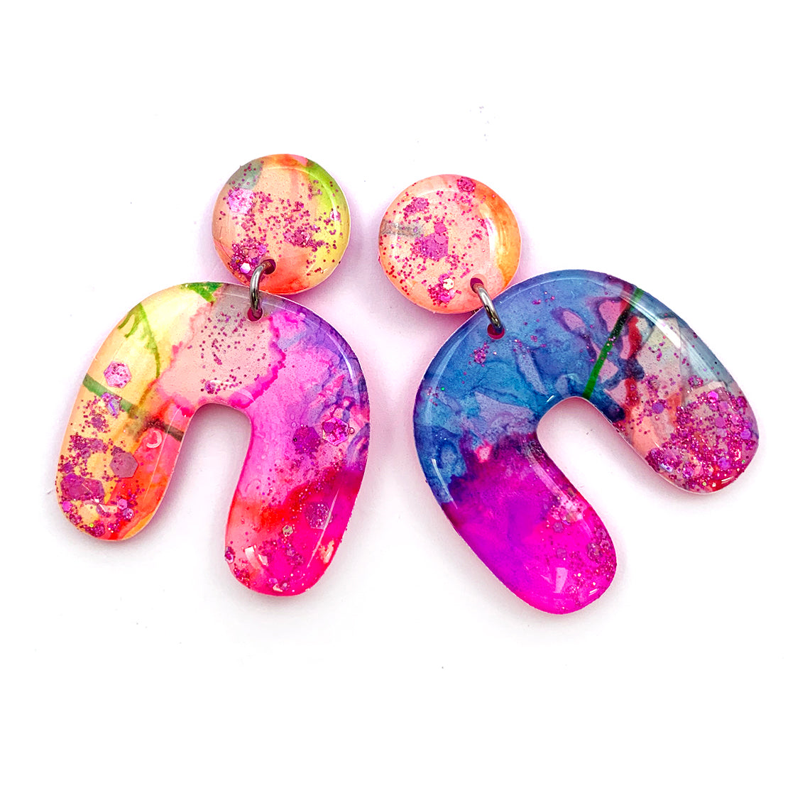 Ink + Resin Earring · Archie · 16