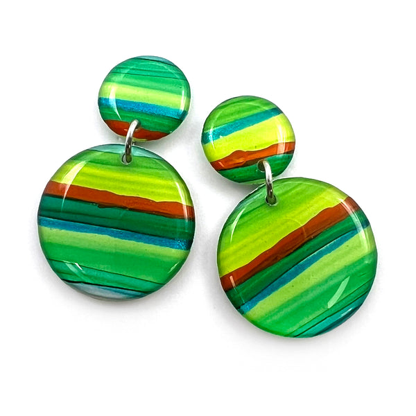 Ink + Resin Earring · Moondrop · Seaside · 16